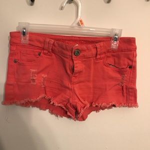 Salmon colored shorts